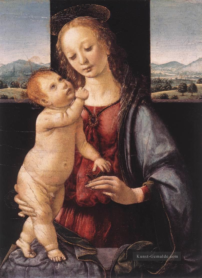 Madonna und Kind mit einem Granatapfel Leonardo da Vinci Ölgemälde